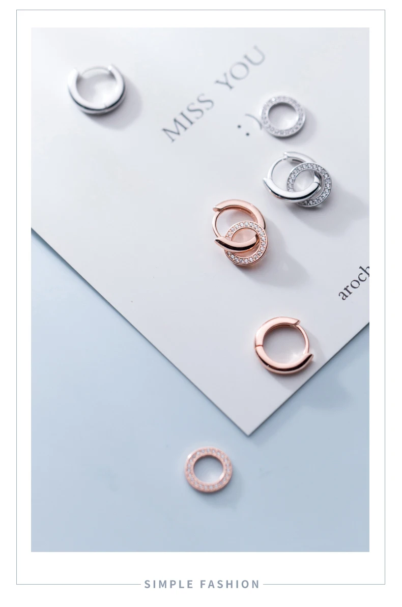 Modian сверкающие серьги-кольца модные очаровательные стерлингового серебра 925 пробы прозрачный Круглый фианит серьги для женщин ювелирные украшения для свадьбы