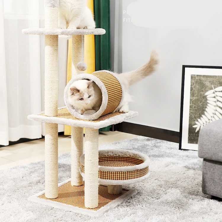 

Cat Cat Climbing Frame Cat Scratch Board Cat Nest Cat Tree One Cat Scratch Column Cat Toy Small Cat Platform with Nest Supplies