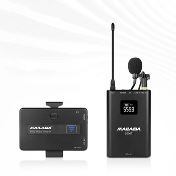 

Wireless Microphone System for iPhone DSLR Camera Android Cell Phones UHF 4-Channel Wireless Lapel Microphone System for Youtube