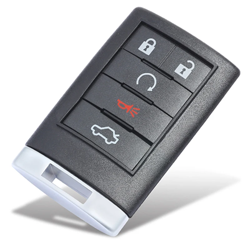 KEYECU Smart дистанционного ключа автомобиля оболочки чехол для Cadillac DTS STS SRX 2006-2011, Fob 5 Button-FCC ID: OUC6000066 без лезвия