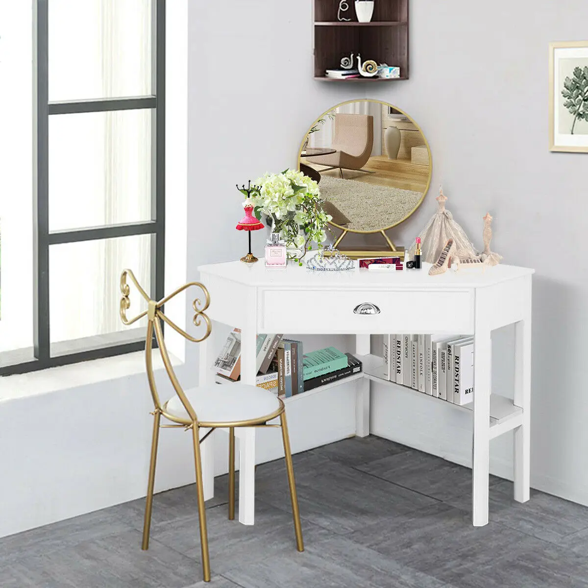 Costway Corner Computer Desk Laptop Writing Table Wood Workstation Home Office Furniture Costway Corner Computer Desk Laptop Writing Table Wood Workstation Home Office Furniture