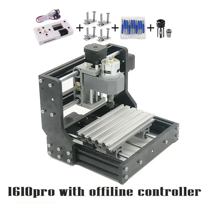 CNC 1610 PRO GRBL 1 мини станок с ЧПУ автономной платой управления 3 осевой фрезерный для
