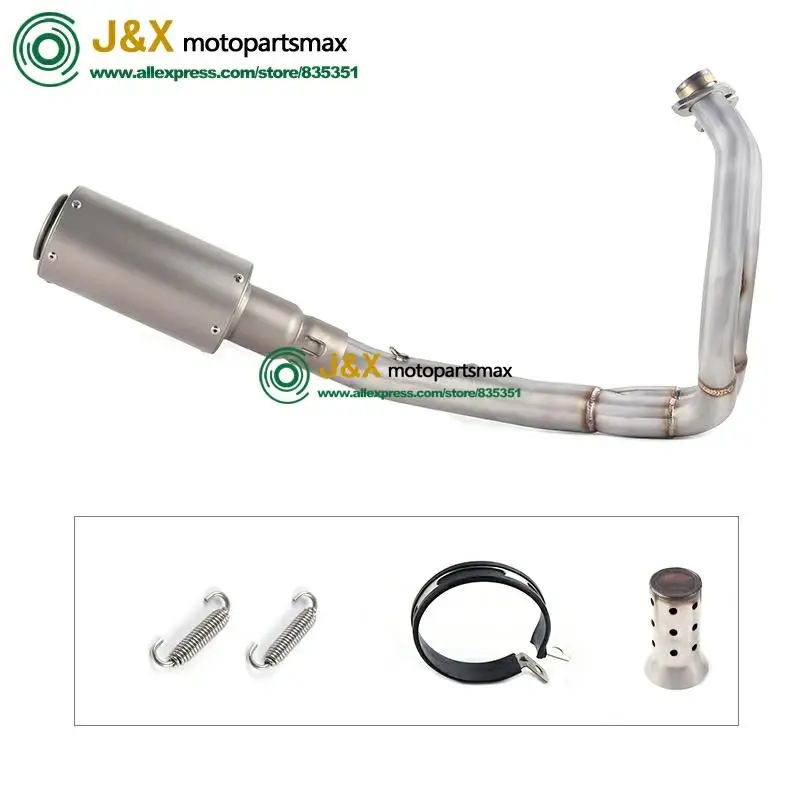 Полная система скольжения на для kawasaki ER6N ER6F NINJA650R 2012- Ninja650 Z650 полный глушитель выхлопной трубы мотоцикла среднего звенья трубы