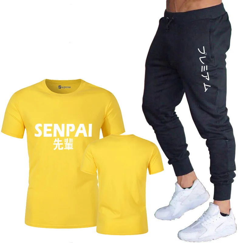 Mens T-Shirt Sweatshirts Trousers Sets Fashion Letter Print Set Streetwear Casual Outfit Male Female Pullover Sweatshirt | Мужская