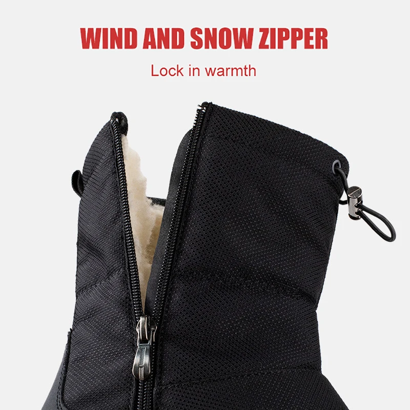 Winter Men's Boots New Winter Shoes Men Snow Boots Waterproof Non-slip Thick Fur Boot For -40 Degrees Platform