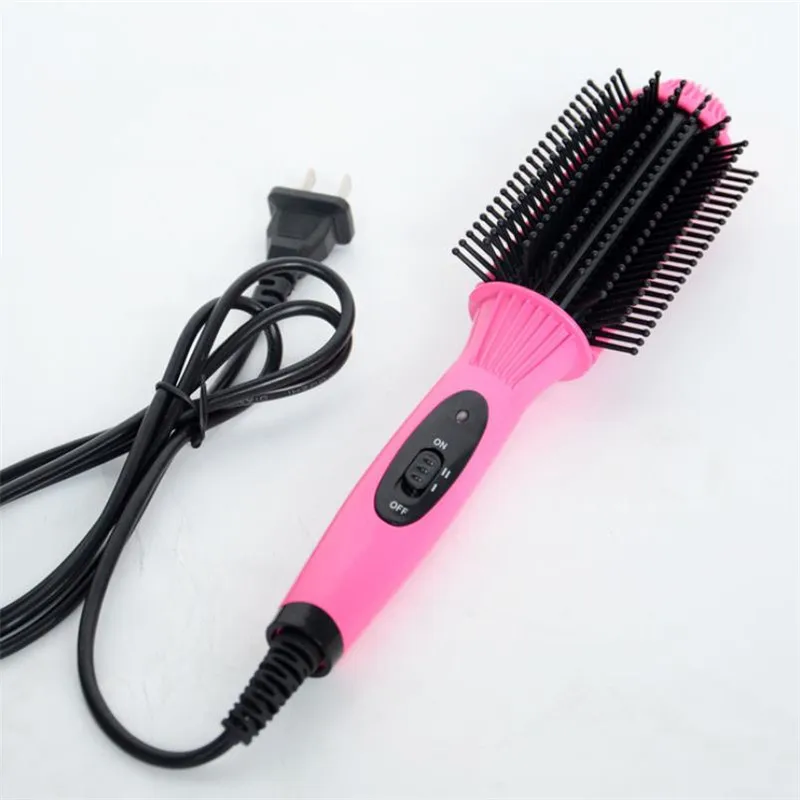 

Multifunction 2 in 1 Electric Hair Curler Straightener Hair Comb Brush Straightening Irons Fast Heat Hair Styling Tool 15#903
