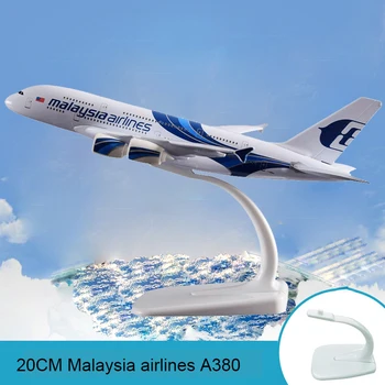 

20CM A380 Malaysia Aircraft Model Internation A380 Aeronautical Airbus Malaysia Airways Model Holiday Gift Collection Souvenir