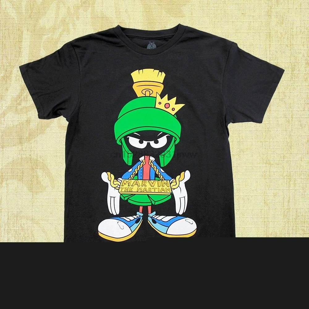 Мужская футболка высокого качества Looney Tunes Hip Marvin the Martian забавная новинка женская