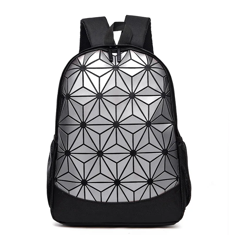 

INS Super Fire Backpack New Style Junior High School Cool School Bag Men And Women High School College Student Laser Geometry Rh