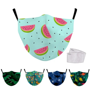 

Fashion Cartoon Print Kid's Cotton Masks Face Masks Proof Breathable Mask For Children