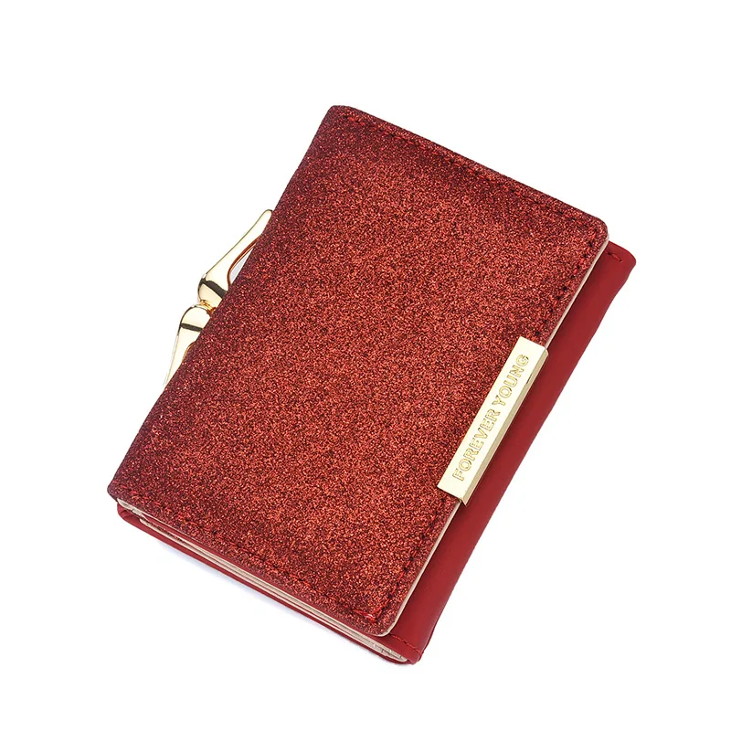 2019 New Women Wallets Fashion Sequins Small Wallet Purse Luxury Brand Leather Coin Card Holder Carteira | Багаж и сумки