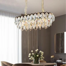 Люстры хрустальная люстра для гостиной Роскошная современная вилла простой Креативный дизайн американская спальня столовая лампы