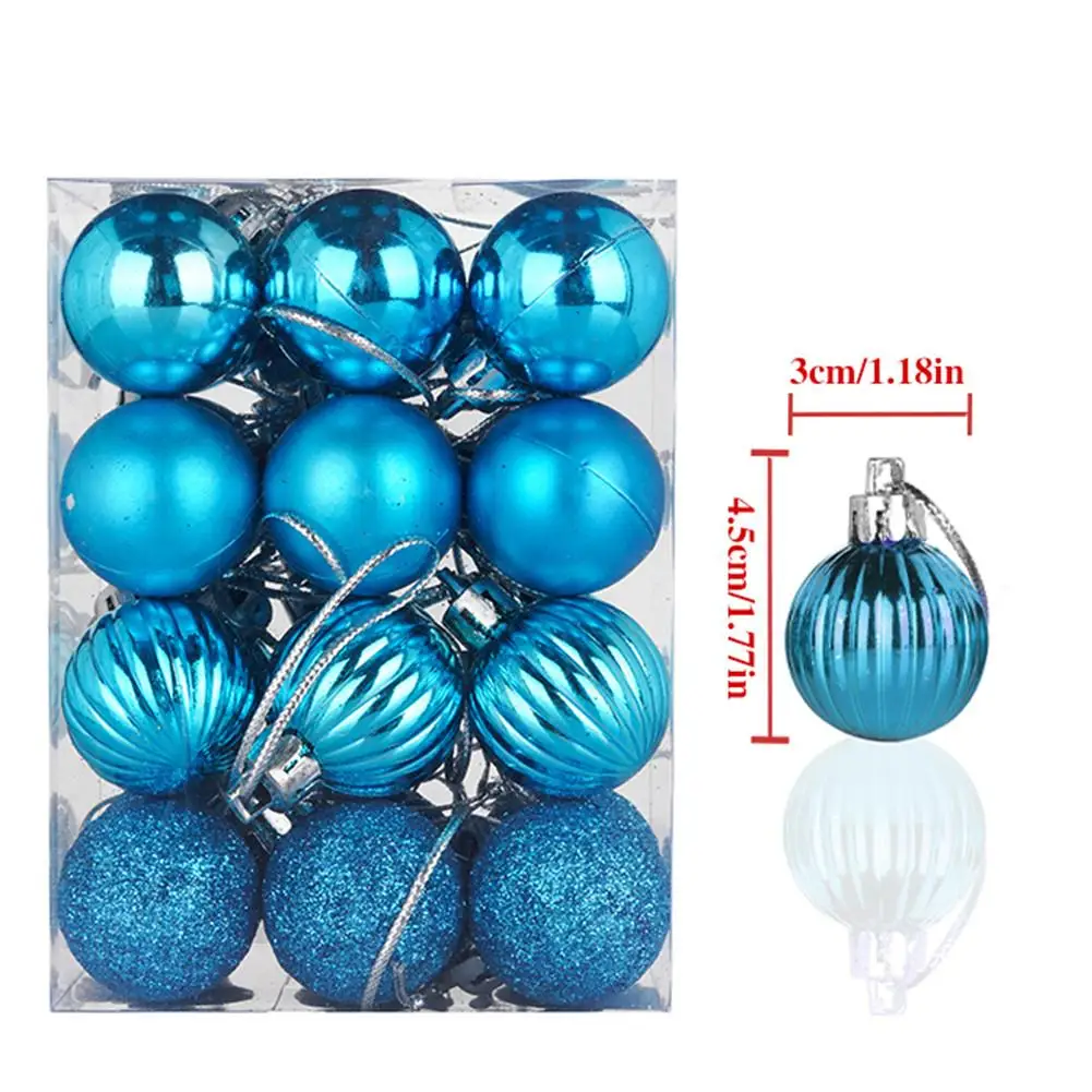 Christmas Tree Hanging Ball Plastic Painted Ball Party Supplies for Family Gathering Christmas Party Decoration
