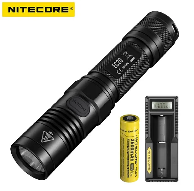 Nitecore EC20 Cree XM-L2 960 Люмен светодиодный фонарь+ nitecore 3500lmah аккумулятор+ niteocre UM10 chargrer