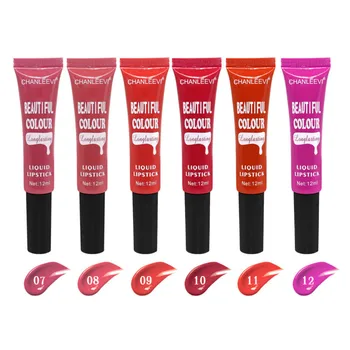 

12 Colors Lips Makeup Lipstick Sexy Red Liquid Lipstick Lip Gloss Long Lasting Moisture Cosmetic Matte Waterproof Make Up TSLM1