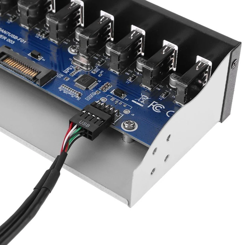 9 Pin до 7 портов USB2.0 концентратор 5,25 дюймов CD-Rom отсек для привода CD Rom Передняя панель для ПК чехол