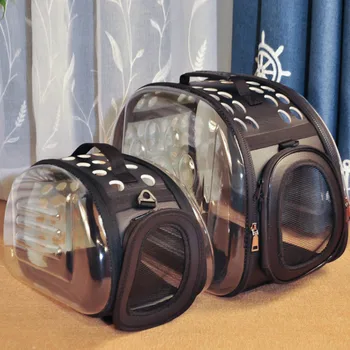 

Pet Bag Out Portable Transparent Cat Dog Backpack Foldable Four-Sided Breathable Slung Large Dog Cage Fashion Space Package