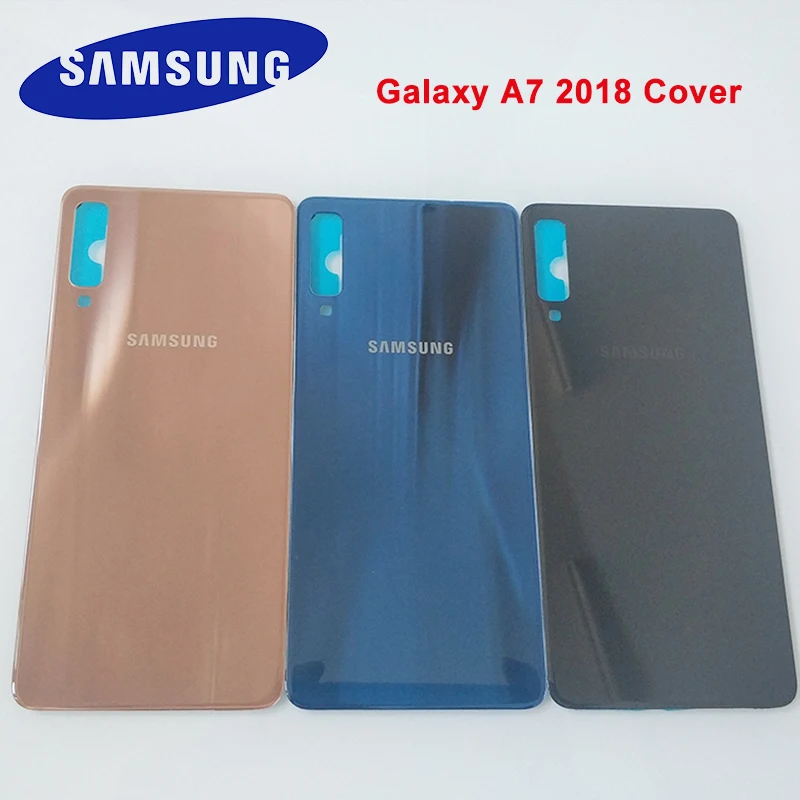 Samsung Galaxy A7 A 7 Задняя крышка батареи A750 чехол A750F SM-A750 задняя дверь корпус стеклянная панель запасные части