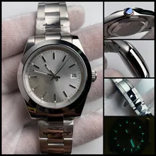 Oyster retro Automatic Watch Luminous Hands 39mm Sapphire Polished Steel Case Blank Dial have Date 2813 automatic movement B861