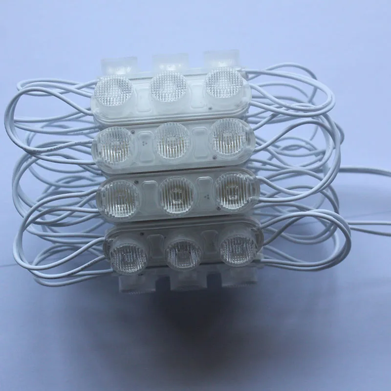 110V/220V 2W 3LEDS IP65 Waterproof Sideview LED Modules 62*17mm For Lighting Box DC 20 pcs/set