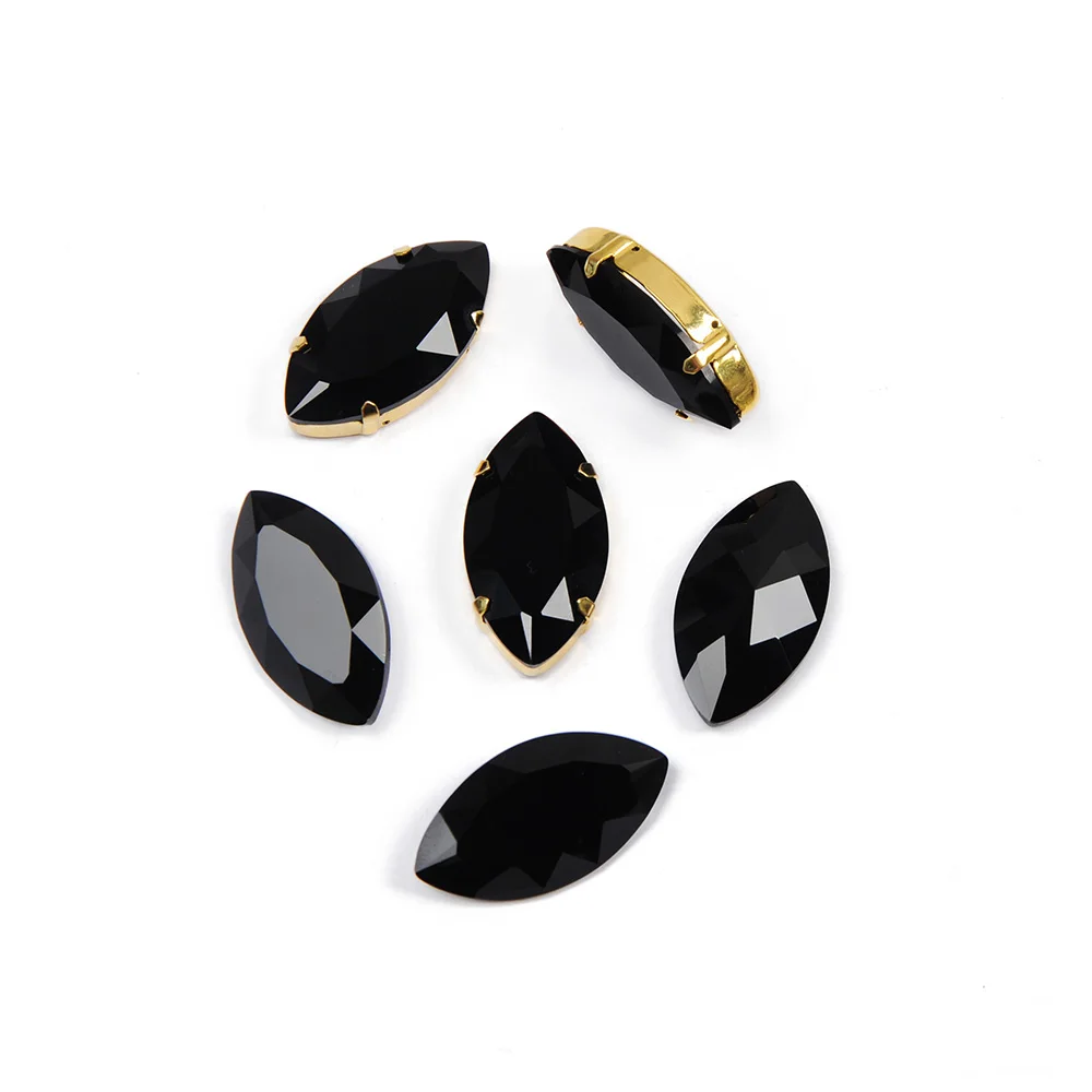 

CTPA3bI 4227 Jet Navette Crystal Fancy Stones Pointback Black Gems Sewing Applications Rhinestones For Jewelry Apparel