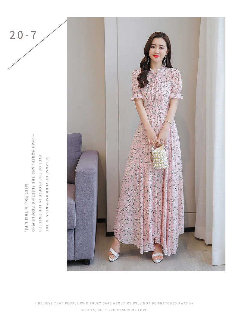 4XL בתוספת גודל קיץ בציר Boho חוף Midi שמלה אלגנטי פרחוני שיפון מקרית שמלה קיצית 2021 נשים Bodycon המפלגה מקסי Vestidos