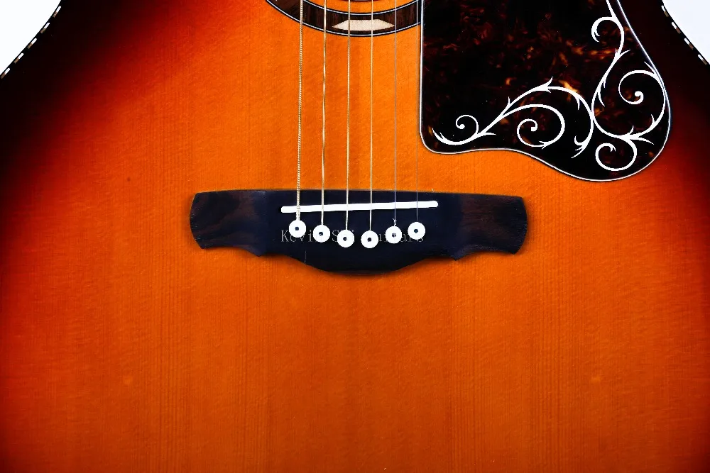 KSG 43 дюйма Джамбо тело Акустическая гитара sunburst отделка 4" акустическая электрогитара