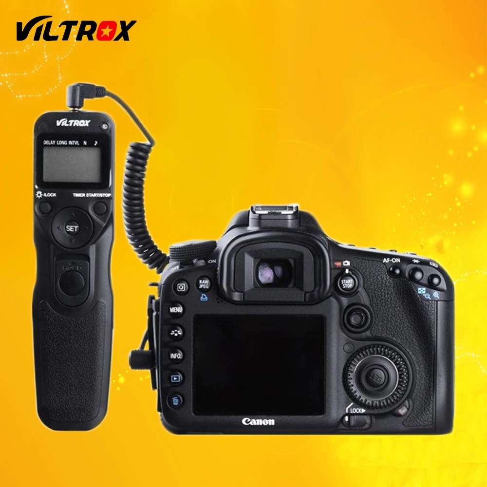 

Кабель управления спуском затвора Viltrox MC-C1 с ЖК-таймером для Canon 1500D 1300D 760D 800D 600D 77D 80D 200D M5 M6 EOS R