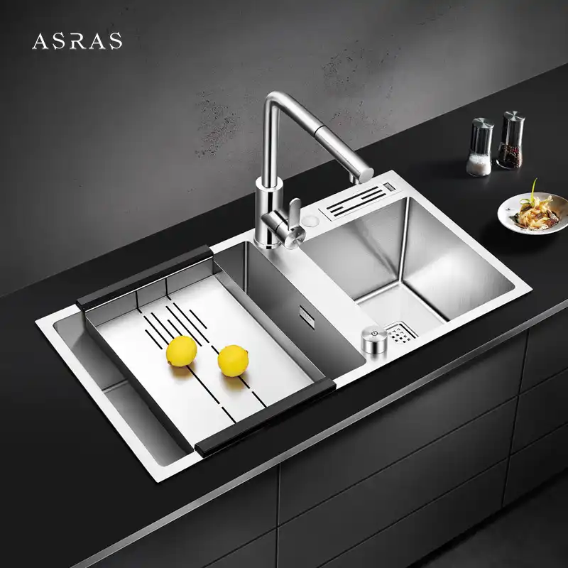 Asras 7540f Sus304 手作りキッチンシンク送料無料 キッチンシンク Aliexpress