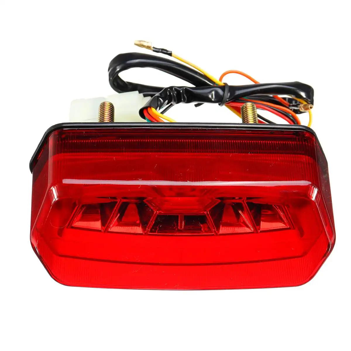 12V светодиодный задний стоп-сигнал поворота мотоцикла Интегрированный свет - Цвет: Красный