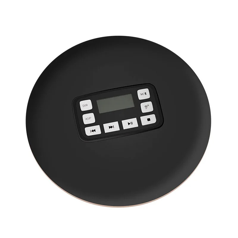 Bluetooth портативный CD-плеер с подзаряжаемые светодиодные дисплеи персональный CD Walkman наслаждаться музыкой и аудио-книгой анти-Скип - Цвет: Черный