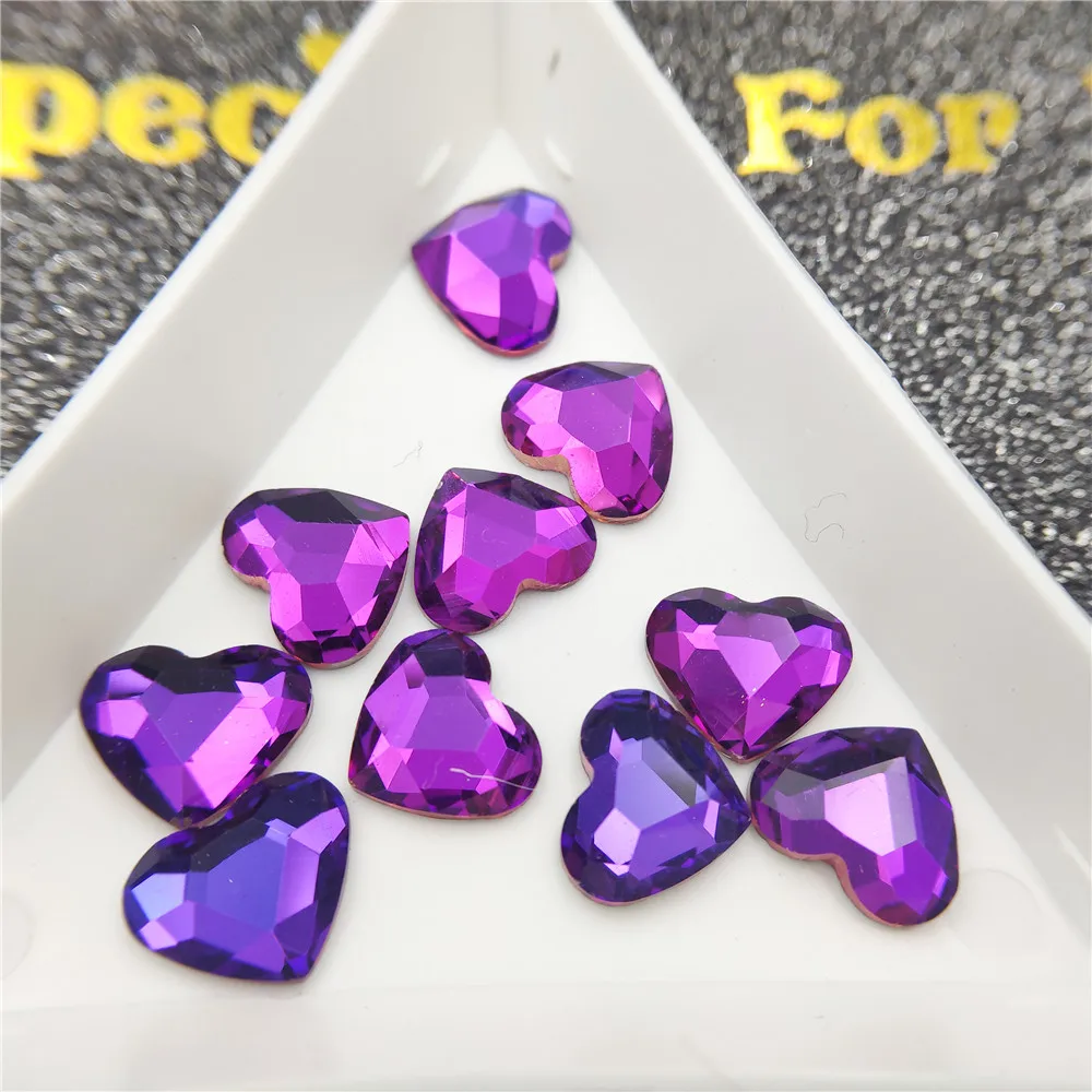 Украшение для ногтей Сердце плоский камень Кристальные Стразы искусство