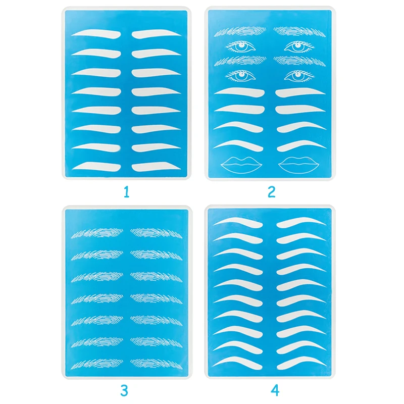

1pcs Eyebrow Stencil Silicone Permanent Makeup Tool Eyebrow Tattoo Practice stencil Make Up Model Eyebrows Styling Tool
