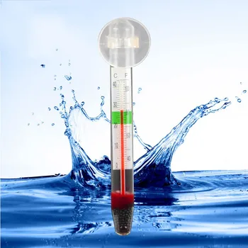 

Useful GlassTube Aquarium Fresh/Salt Fish Thermometer Temperature Submersible Suction Aquariums Tanks Decor Function