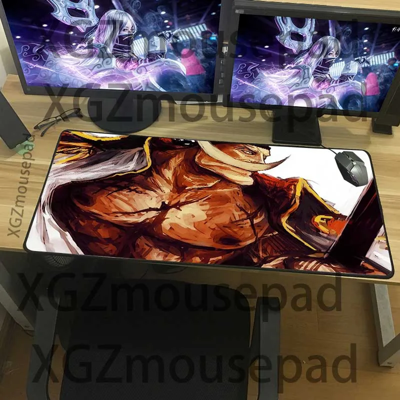 XGZ Large Cartoon Mouse Pad Black Precision Lock Edge Anime One Piece Computer Desk Mat Rubber Non-
