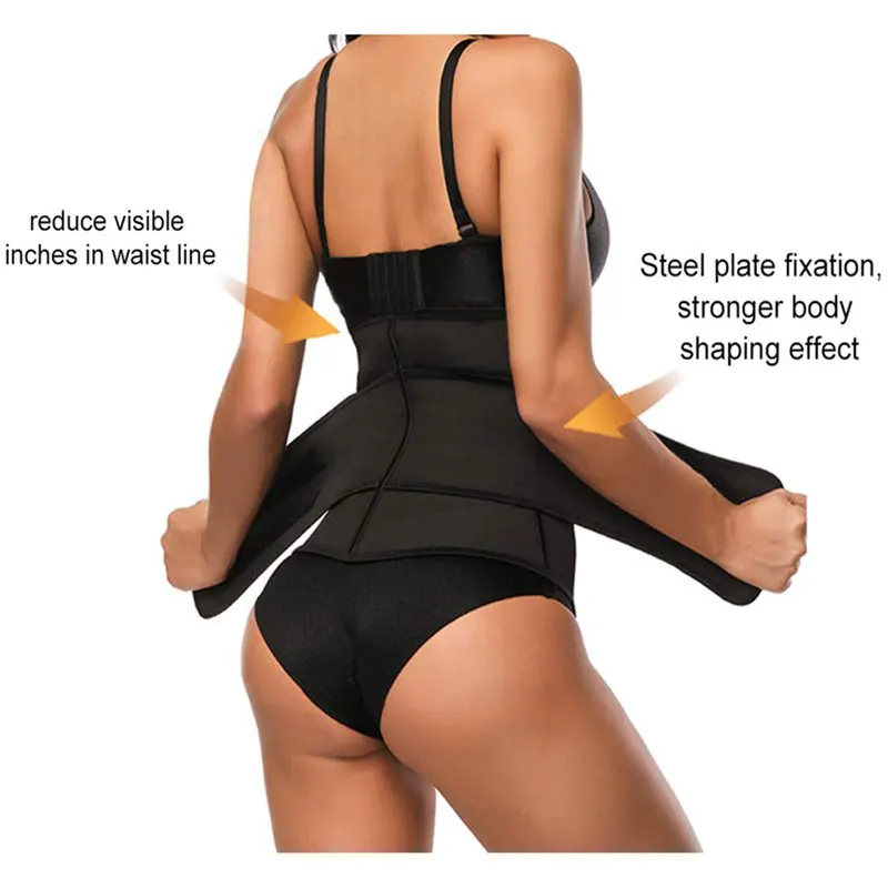 

Women Neoprene Sauna Sweat Waist Trainer Zipper Corsets Body Shaper Abdominal Fitness Slimming Belt Tummy Trimmer Shapewear