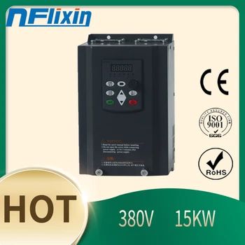 

VFD 15KW 15HP 3phase Frequency Inverter Output 380V Speed Control 500Hz Motor Drive VFD for Lathe 3 Phase Asynchronous Motor