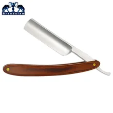 Grandslam, прямой бритвенный нож, Парикмахерская бритва, складная бритва, Мужская бритва, инструмент для бритья бороды, черная деревянная ручка, может дизайн, логотип На лезвиях