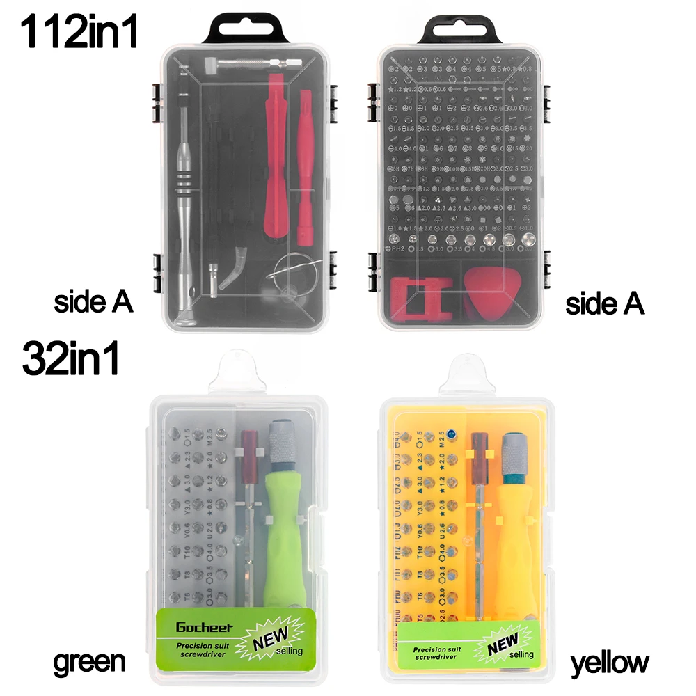 32/112in1 бит звездообразный ключ Набор отверток Магнитный драйвер комплект для ремонта электроники устройство для сотового телефона ручной инструмент