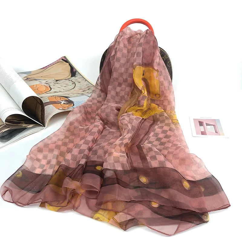 16 Foulard Femme Шелковый роскошный женский шарф бренд Бабочка шарфы шаль 180*145 см женский хиджаб шарф женский Шелковый палантин бандана - Цвет: 16