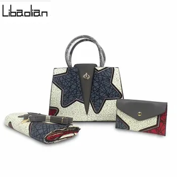 

Popular high quality hand bag Factory price african wax prints 6 yards Real wax fabric 100% Cotton for sewing Clothes F206-23