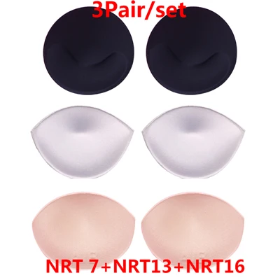 3pair Color 17 3 пары губчатых подушечек для бюстгальтера для купального костюма, подушечки для бюстгальтера, увеличивающие грудь, съемные подушечки для бюстгальтера, чашечки, аксессуары - Цвет: 3pair Color 17