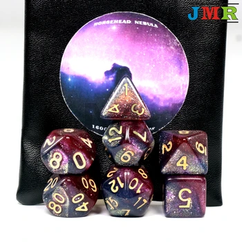 

Colorful Creative Universe Galaxy Dice Universe Galaxy Dice 7Pcs DnD RPG Games Hobbies gaming dice Boardgame