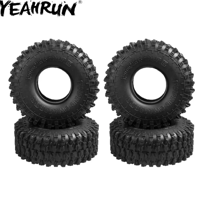 YEAHRUN 4 шт. 120 мм 1," колеса шины для Axial осевой SCX10 D90 1:10 RC гусеничных автомобилей