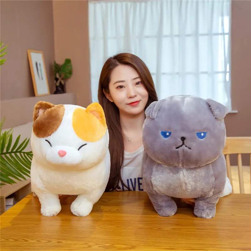 Новинка милые плюшевые игрушки Huggable с толстыми кошками мягкая мультяшная