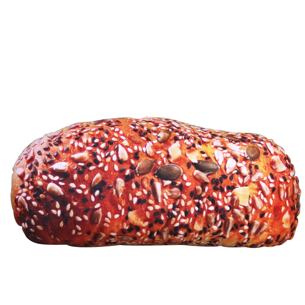 Sesame Bread 3D моделирование спинки задняя подушка мягкие украшения для друзей мягкая плюшевая подушка Подарки Забавные игрушки в форме хлеба домашний офис - Цвет: Sesame Bread