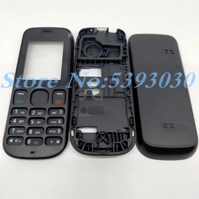 10 шт./лот, полный корпус, чехол для Nokia 101 1000 101 1010, передняя рамка+ батарейный отсек+ средняя крышка+ брелоки