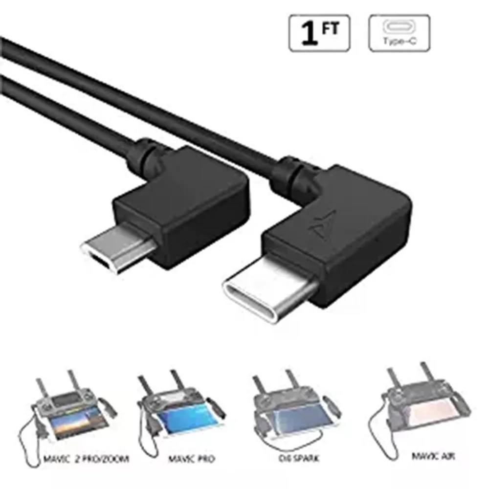 Совместимый кабель Mavic Pro 2 type C для Micro Usb Otg кабель 1Ft нейлон Braised под прямым углом Совместимость с Dji Mavic 2