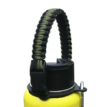 Ремешок для бутылки с водой, держатель с кольцом, веревка с пряжкой, Плетеный Паракорд, держатель для чайника, шнур, веревка ZX00