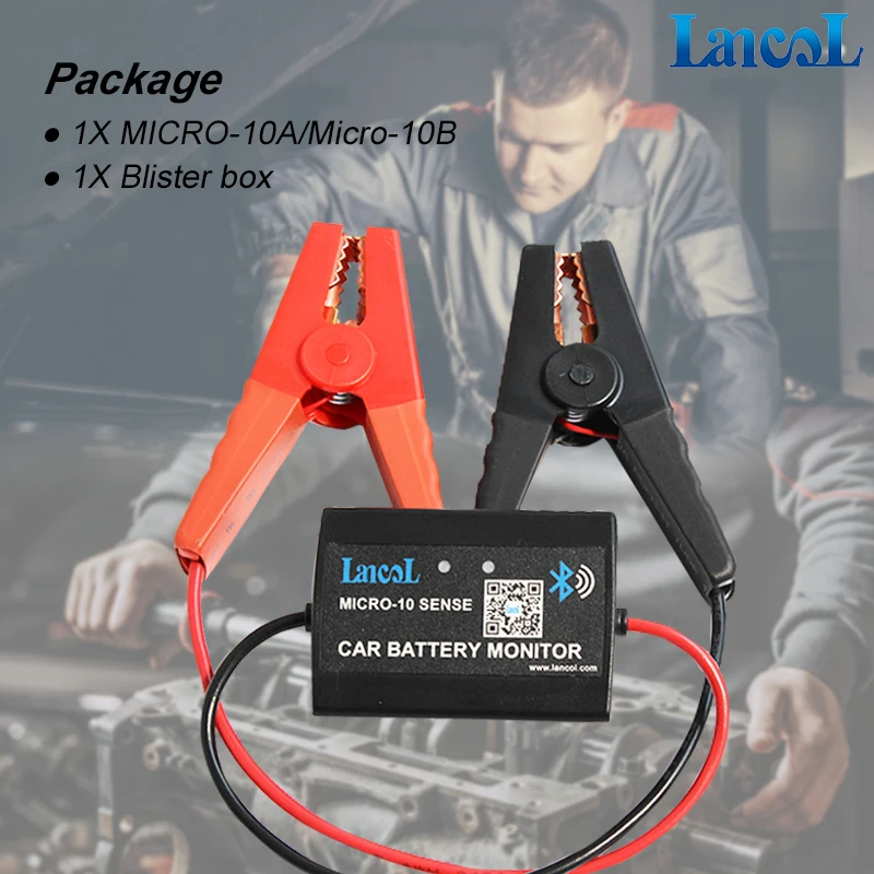 Lancol M-10 Bluetooth 4.0 12V Car Battery Monitor Tester Diagnostic Tool For Android IOS Digital Analyzer Battery Health